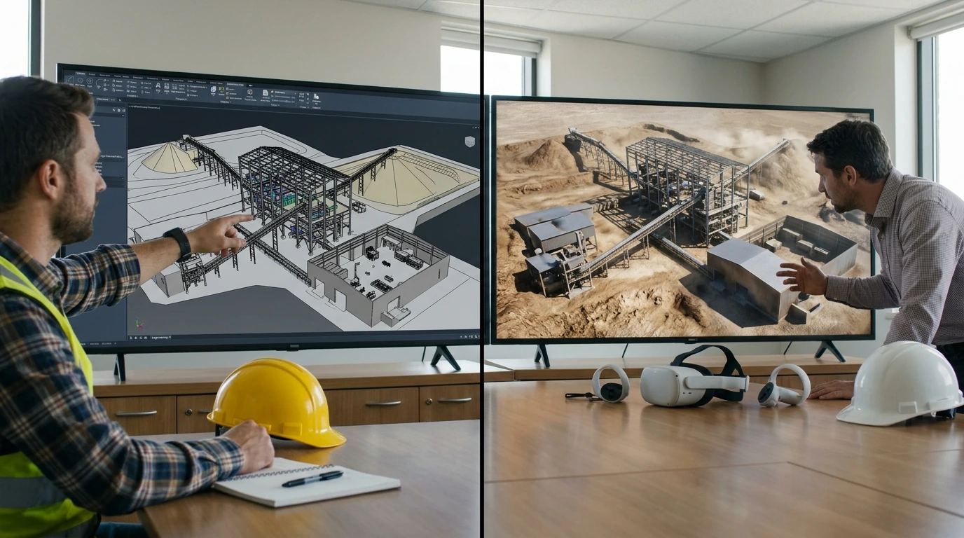 Model 3D fasilitas dapat menjadi referensi untuk membangun lingkungan simulasi.